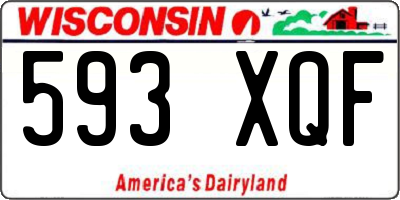 WI license plate 593XQF