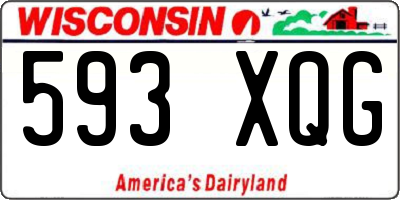 WI license plate 593XQG