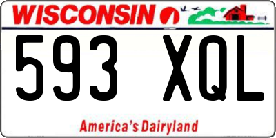 WI license plate 593XQL