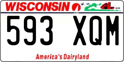 WI license plate 593XQM