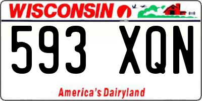WI license plate 593XQN