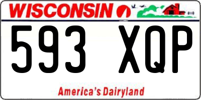 WI license plate 593XQP