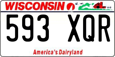 WI license plate 593XQR