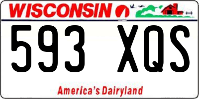 WI license plate 593XQS