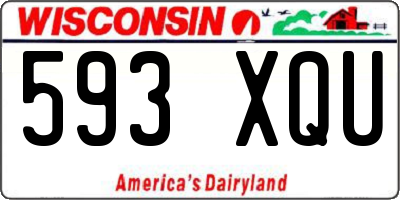 WI license plate 593XQU