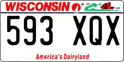 WI license plate 593XQX