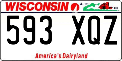 WI license plate 593XQZ