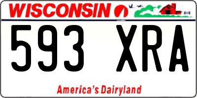 WI license plate 593XRA