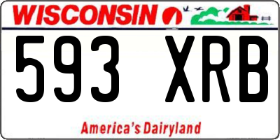 WI license plate 593XRB