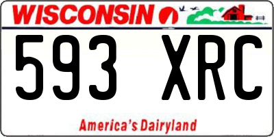 WI license plate 593XRC