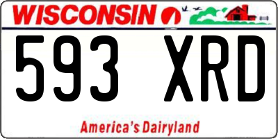 WI license plate 593XRD