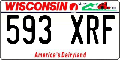 WI license plate 593XRF
