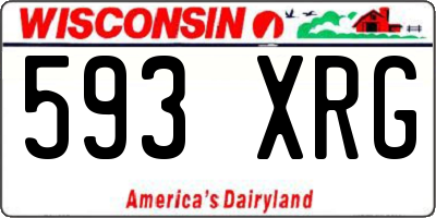 WI license plate 593XRG