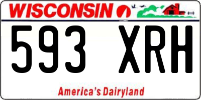 WI license plate 593XRH
