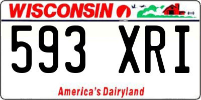WI license plate 593XRI