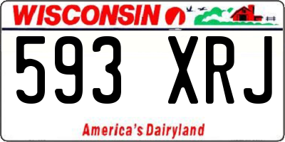 WI license plate 593XRJ