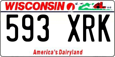 WI license plate 593XRK