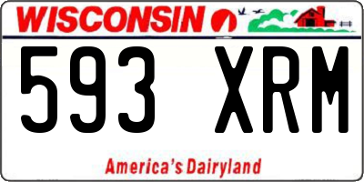 WI license plate 593XRM