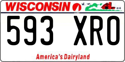 WI license plate 593XRO