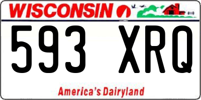 WI license plate 593XRQ