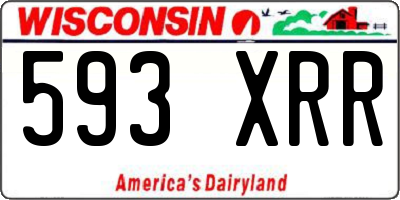 WI license plate 593XRR