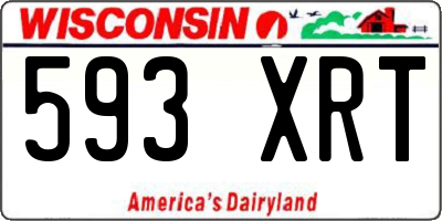 WI license plate 593XRT