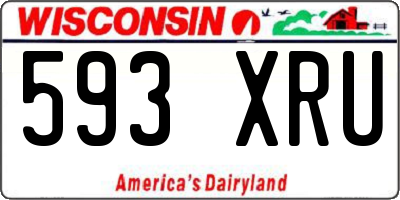 WI license plate 593XRU