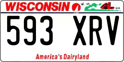 WI license plate 593XRV