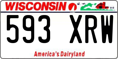 WI license plate 593XRW