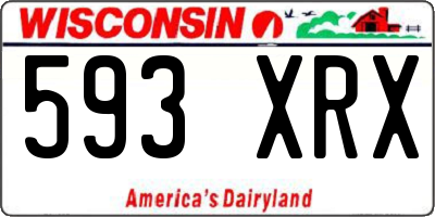 WI license plate 593XRX