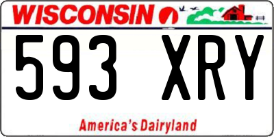 WI license plate 593XRY