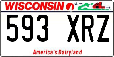 WI license plate 593XRZ