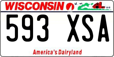 WI license plate 593XSA