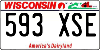 WI license plate 593XSE