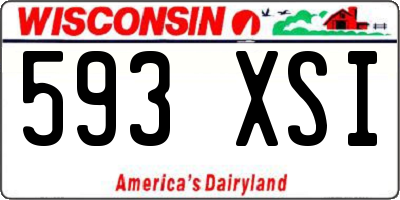 WI license plate 593XSI