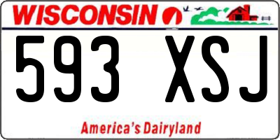 WI license plate 593XSJ