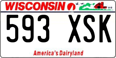 WI license plate 593XSK
