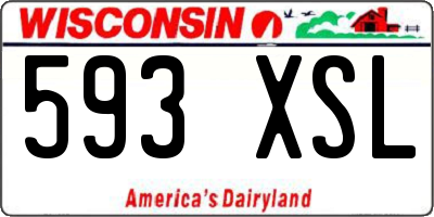WI license plate 593XSL