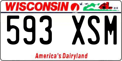 WI license plate 593XSM