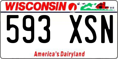 WI license plate 593XSN