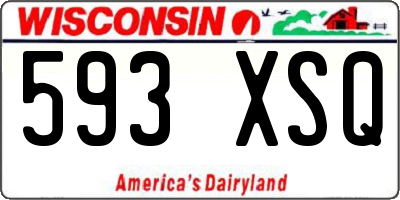 WI license plate 593XSQ