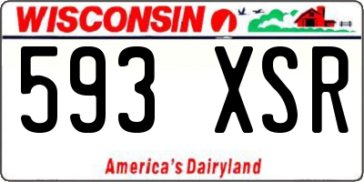 WI license plate 593XSR