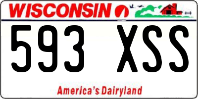 WI license plate 593XSS
