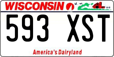 WI license plate 593XST