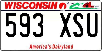 WI license plate 593XSU