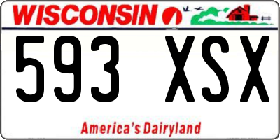 WI license plate 593XSX