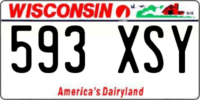WI license plate 593XSY