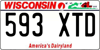 WI license plate 593XTD
