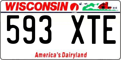 WI license plate 593XTE