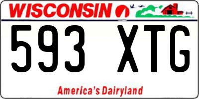 WI license plate 593XTG